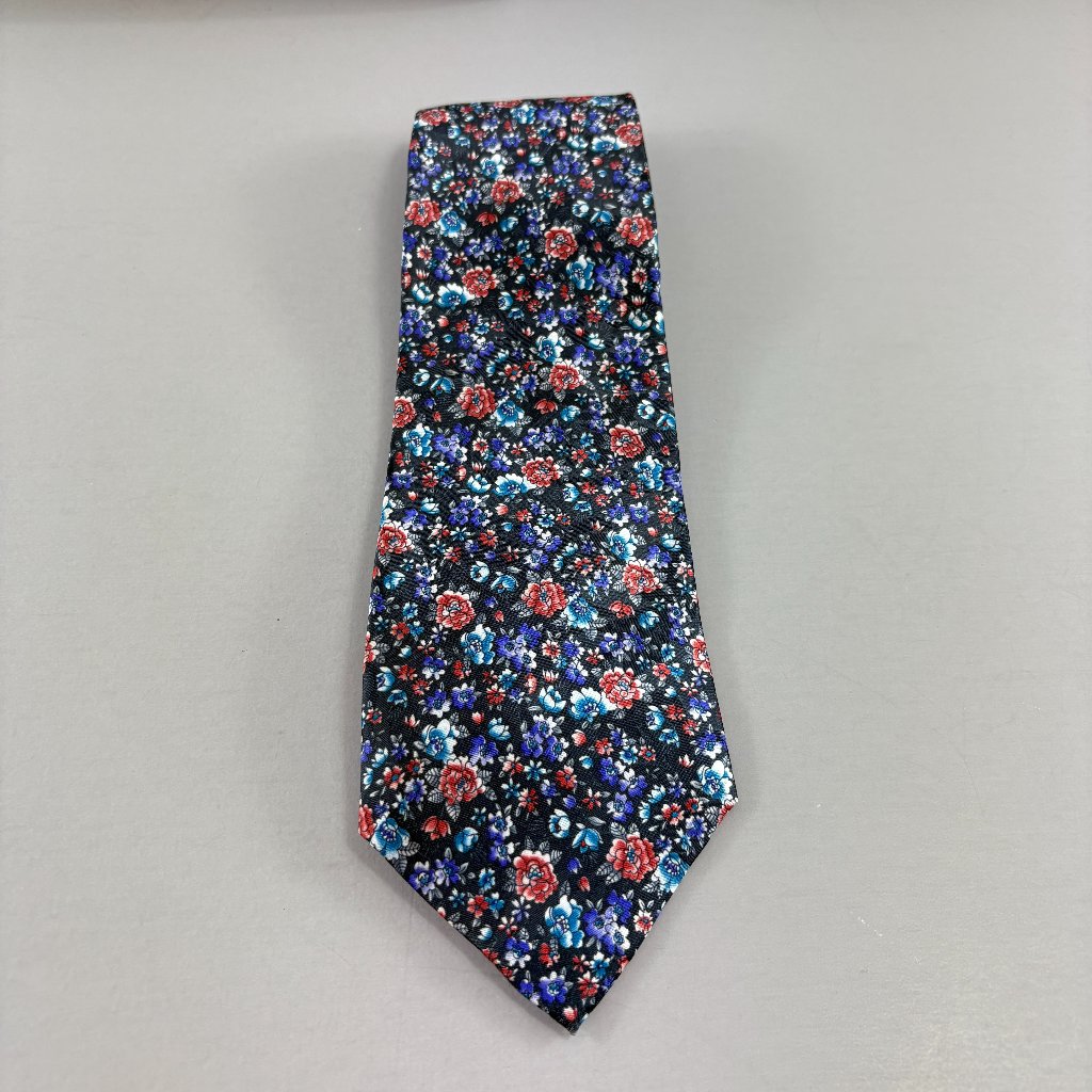 Unknown Brand Black Floral Mens Tie 3 12 X 57 Unknown Brand Black Floral Mens Tie 3 12 X 57